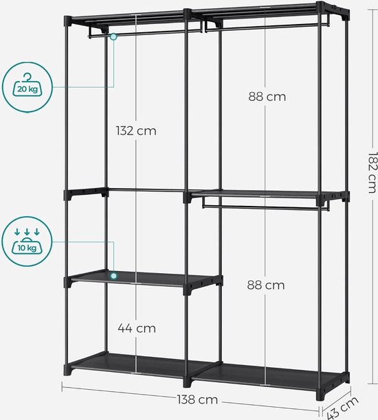Mensole Da Esterno Copertura Antipolvere Per Scaffale 91x45x182cm - Impermeabile In Tessuto Oxford - Per Garage, Cantina, Magazzino Custodia Protettiva Scaffali - 3