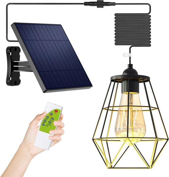 Go-shipping - Lampe Solar - Éclairage Énergie de Jardin - Panneau Solar Amovible - Siècle des Lumières LED - Avec Cordon de 5 m