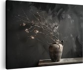 Artaza Canvas Schilderij Vaas op een Tafel - 30x20 - Klein - Foto Op Canvas - Canvas Print