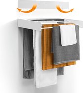 Droogrek wasrek - wandmontage - intrekbaar - inklapbaar wasrek voor binnen of buiten - ruimtebesparend compact slank design (70 cm wit) met 1 of 2 populaire zoekwoorden.
