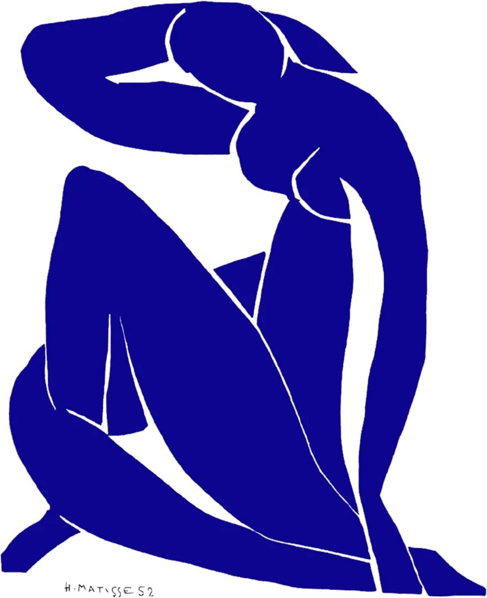 PGM Kunstdruk Henri Matisse - Nu bleu II 60x80cm Divers