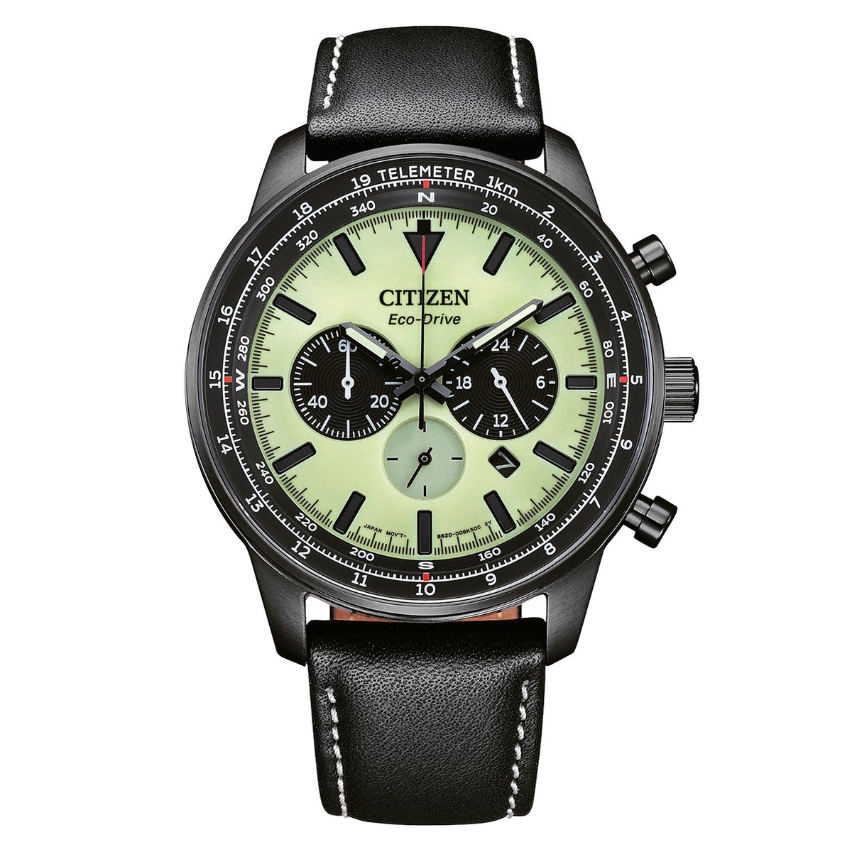 Citizen CA4505-21X Horloge - Leer - Zwart - Ø 44 mm