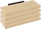 Rootz Set van 4 Wandplanken - Displayplanken - Opbergrekken - Vochtbestendig - Eenvoudige installatie - Veelzijdig ontwerp - 60 cm x 22,9 cm x 3,8 cm