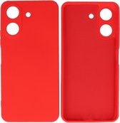 Hoesje Geschikt voor de Xiaomi Redmi 13C 4G - Fashion Backcover Hoesje - Colorful Telefoonhoesje - Rood