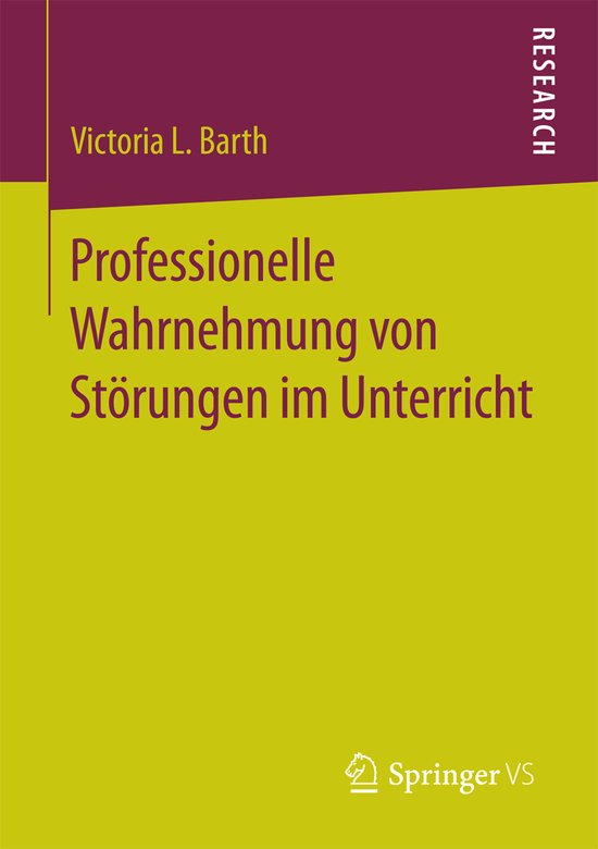 Professionelle Wahrnehmung von Stoerungen im Unterricht - cover