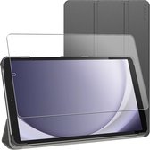 ebestStar - Hoes voor Samsung Galaxy Tab A9 8.7 (2023) SM-X110, Slanke Design PU Lederen Etui, Automatische Slaap/Wake, SmartCase hoesje, Zwart + Gehard Glas