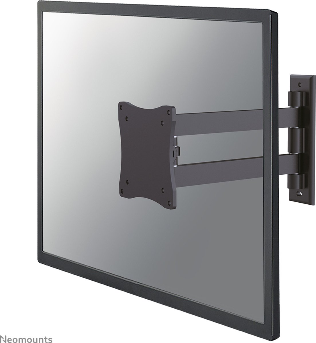 Neomounts by Newstar FPMA-W820BLACK Monitor-wandbeugel 1-voudig 25,4 cm (10) - 68,6 cm (27) Kantelbaar, Zwenkbaar