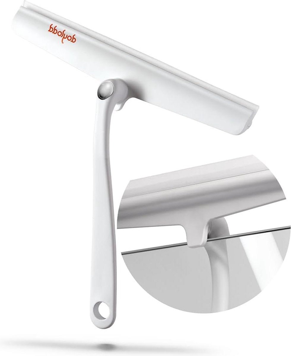 Goedkoopste Douchewisser 360° draaibaar | 24 cm breed | wit met geïntegreerde haak | streepvrij verwijderen | badkameraccessoire Window wiper