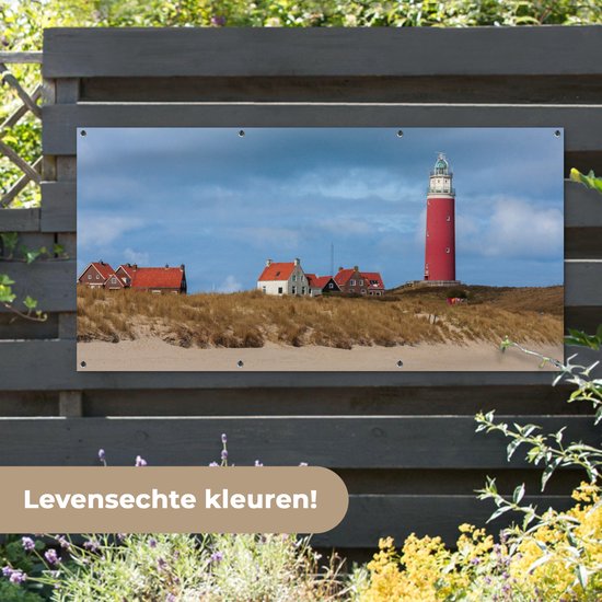 Décoration murale extérieur Phare aux Pays- Nederland - 160x80 cm - Toile de jardin - Affiche extérieure