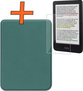 Étui adapté pour Kobo Clara Color Cover Book Case - Étui adapté pour Kobo Clara Color Case Book Cover avec protecteur d'écran - Vert foncé