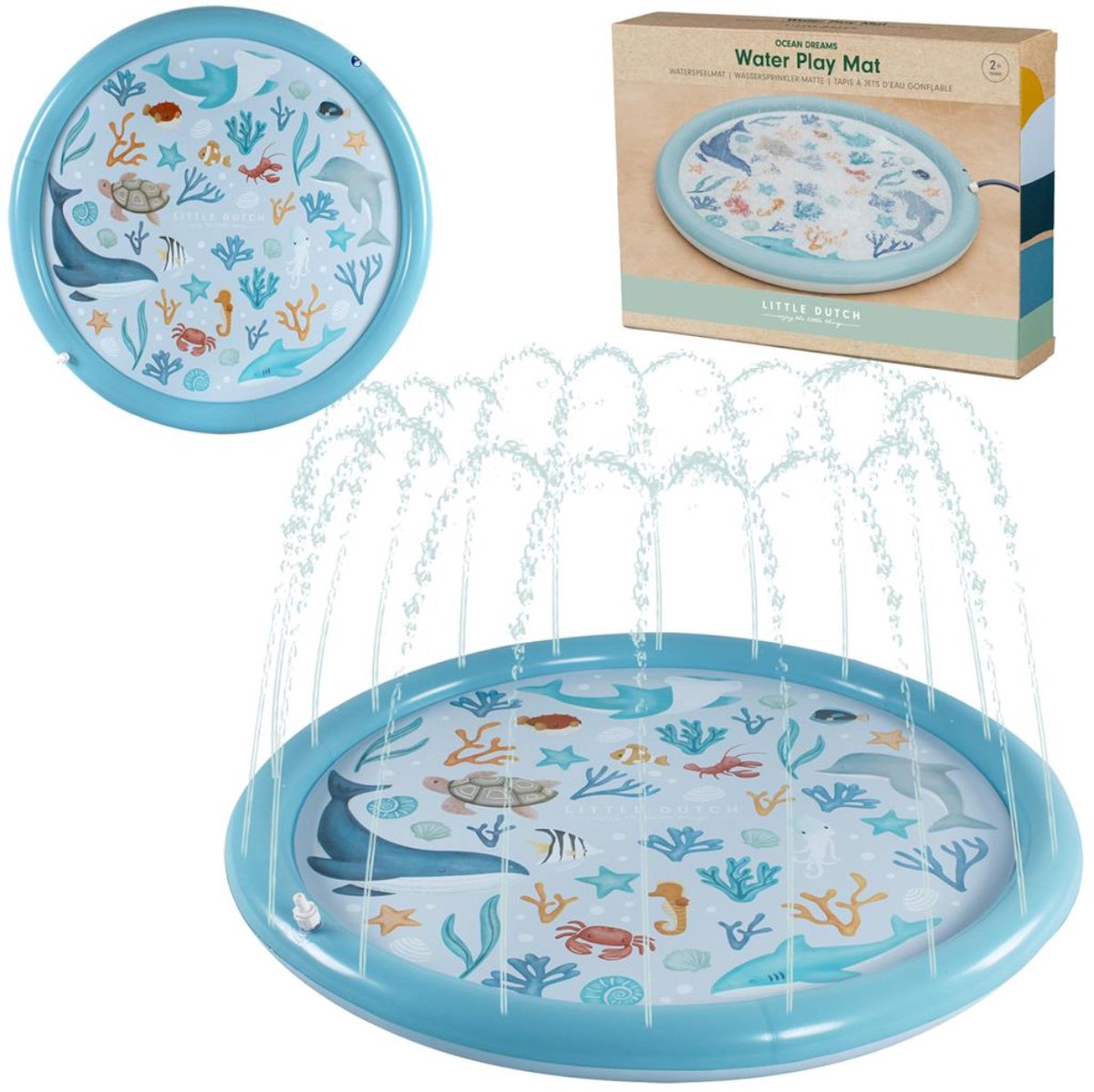 Little Dutch Ocean Dreams Sprinklermat blauw 150cm