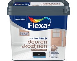 Flexa - Mooi Makkelijk Deuren & Kozijnen Zijdeglans - Zwart - 0.75 L
