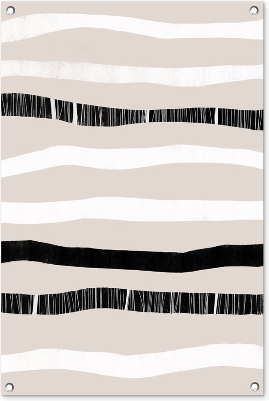 Posters de jardin extérieur Line - Pastel - Minimalisme - Motifs - 60x90 cm - Toile jardin - Affiche extérieure