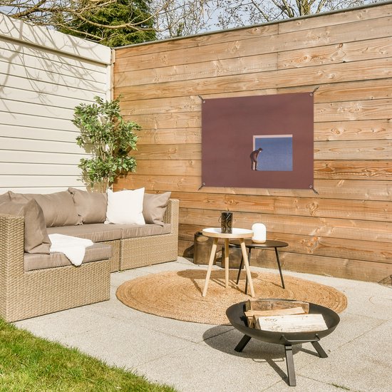 Tableau jardin Homme - Vintage - Design - 80x60 cm - Affiche jardin - Toile jardin - Affiche extérieur