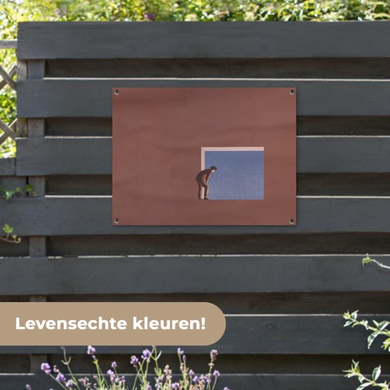 Tableau jardin Homme - Vintage - Design - 80x60 cm - Affiche jardin - Toile jardin - Affiche extérieur