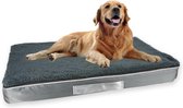 Hondenbed, orthopedisch wasbaar hondenbed met afneembare hoes, hondenmatras hondenmat geschikt voor hondenkratten, grijs, M (90 x 70 x 10 cm)
