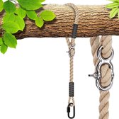 Boomschommel touw 1 stuk 1,5m hangmat boom riemen hangset, verstelbaar touw, snel en eenvoudig op te hangen, hangmat, stoelschommel voor binnen en buiten, boomtak