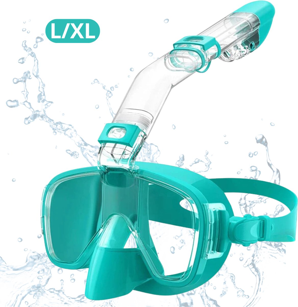 Actania Snorkelmasker - Volwassenen - Snorkel - Snorkelset - Duikbril - Full Face - L/XL - Groen