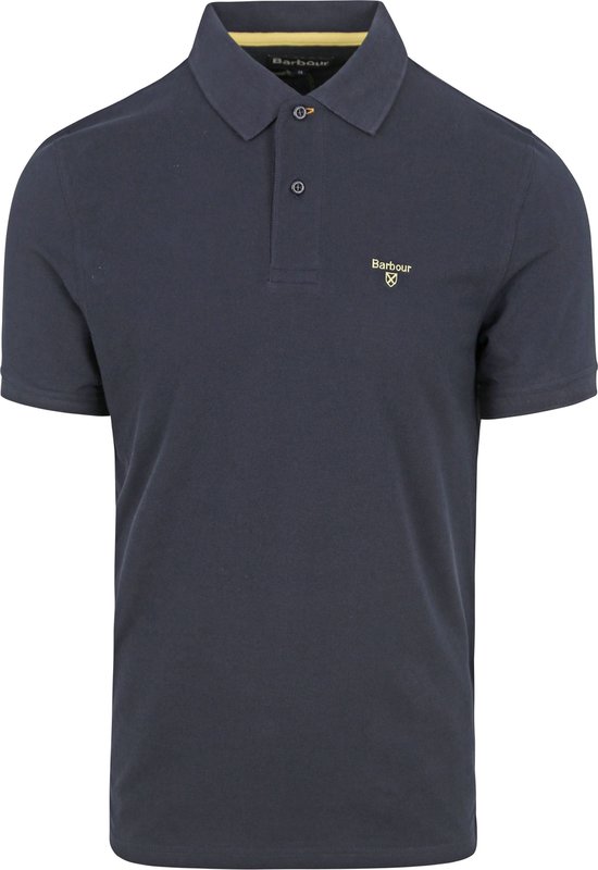 Foto: Barbour poloshirt navy modern fit heren poloshirt maat xxl