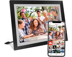 Digitale fotolijst met WiFi en Frameo App - 10.1 inch HD+ IPS Display - Fotokader met Touchscreen - 32GB - Zwart/Wit - Frameo digitale fotolijst - digitale fotokader - digitaal fotolijstje