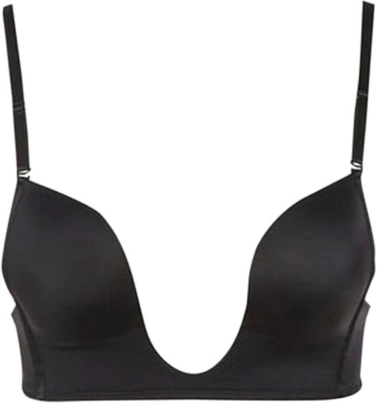 Zwarte MAGIC Bodyfashion V-beha met diepe V-hals en dunne bandjes.