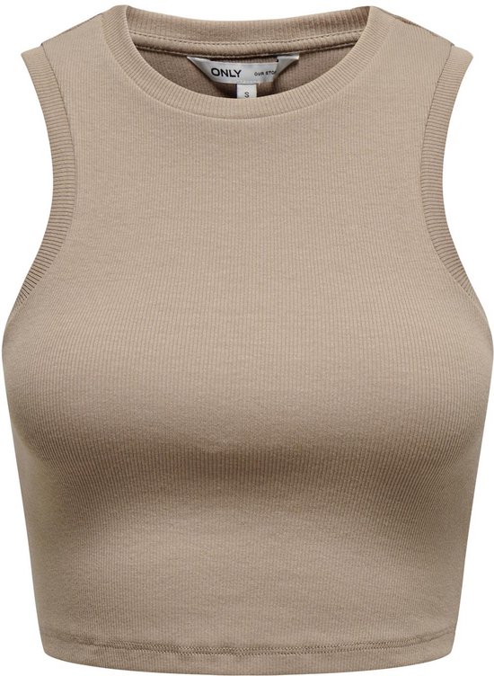 Only Top Onlvilma S/l Cropped Tank Top Jrs N 15282771 Natural Dames Maat - S