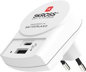 SKROSS - Euro USB Oplader 2xUSB 5400 mA (Type-A & Type-C)
