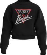 Guess CN Icon Sweatshirt Pull Femme - Jet Black - Taille S