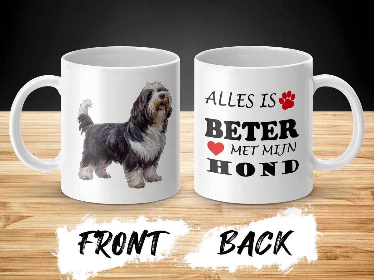 Mok Polish Lowland Sheepdog Alles is beter met mijn hond - dog - doglover