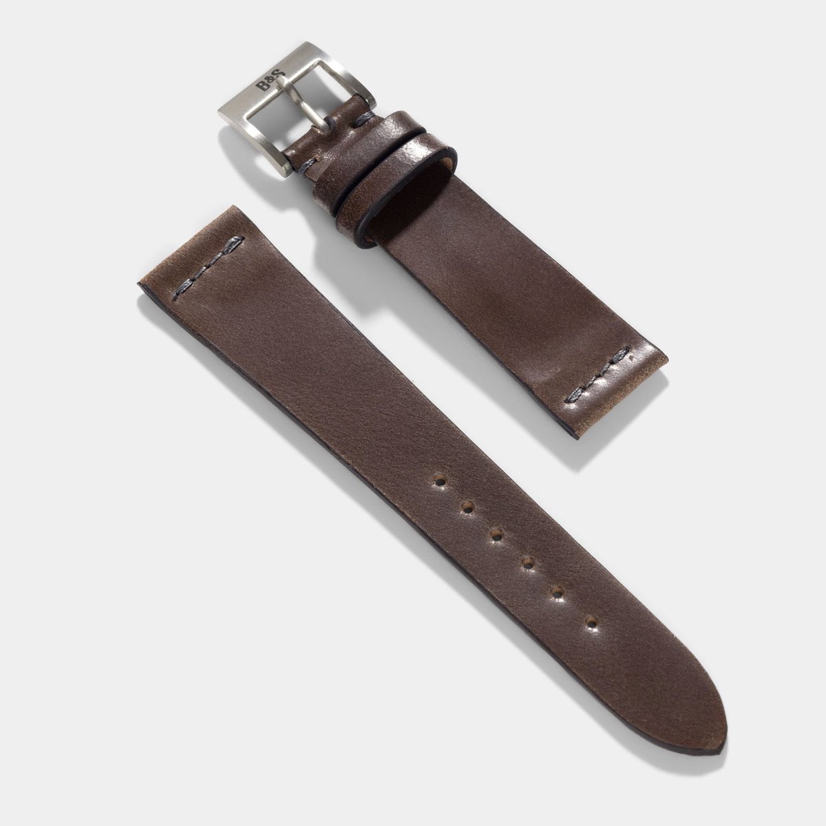 BS Leren Horlogeband Luxury - Cavallo Faded Brown Cordovan - 20mm
