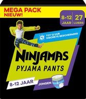 Pampers Ninjamas - Pyjama Pants Night - Garçon - 8/12 ans - Mega Pack - 27 couches pantalons
