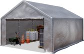 Tente de stockage 3x6 m abri avec bâche PE 350 N imperméable gris