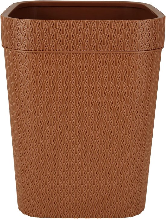 Office Products Model 19053621-05 Afvalmand Prullenbak 16 liter Plastic Afvalemmer Ontwerp Voor Kantoor Keuken; 1 stuk Zwart Elegant en Praktisch Stabiel, Scheurbestendig Afmetingen: 30,8 x 31 x 30,8