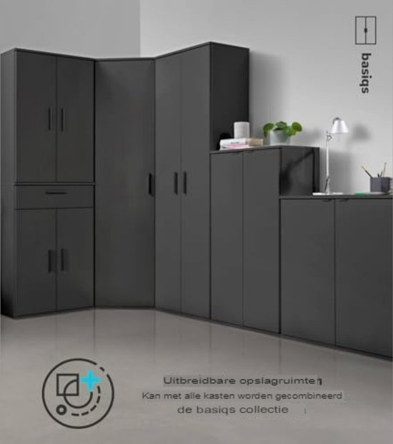 HOLTICO Houten Keukenkast, Kast met Opbergkast met 4 Deuren, Moderne Opbergkast met Gouden Afwerking, Buffetkast voor Woonkamer, Keuken, Eetkamer, Hal, Groen