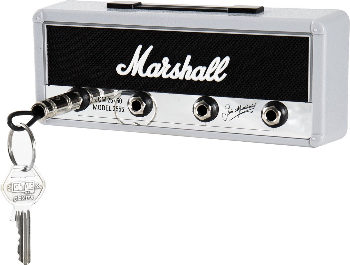 Hedallo Schlüsselhalter Wandmontage, Jack II Rack 2.0 JCM800 Gitarre Wand Schlüsselbrett, Schlüsselanhänger Haken Wandhalterung mit 4 Gitarrenstecker(Schwarz