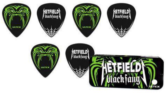 Ultex Hetfield Pick Tin Pleks 1,14 mm noir, 6er-Set