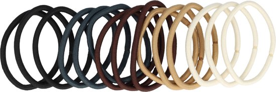 Élastiques à cheveux Élastiques à Cheveux de Basic unis 4 mm 15 pièces couleurs naturelles