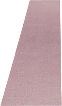 Pochon - Tapijt Rio - Roze - 250x80x1,1 - Vloerkleed - Effen - Hoogpolige Vloerkleed - Rechthoekige Tapijt - Rechthoekige Vloerkleed
