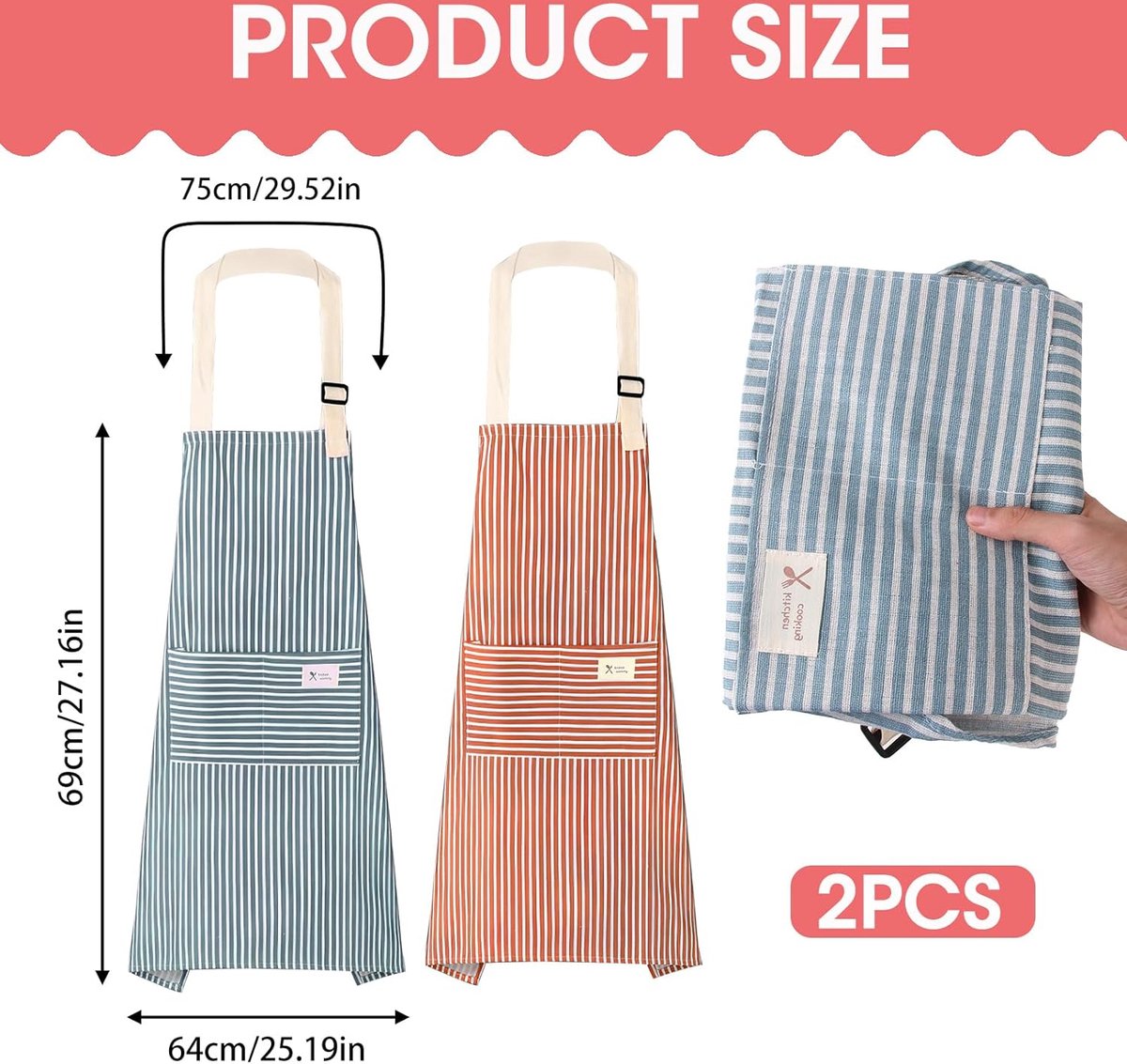 Chefs Fashion - Keukenschort - Warm groen Schort - 2 zakken - Simpel