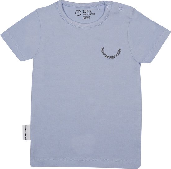 T.O.F.S. Think of Fun Stuff - Snazzy - T-shirt - Short Sleeve - Pastel Blauw - mt 80/86