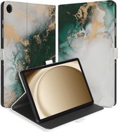 Uniek Geschikt voor Samsung Galaxy Tab A9 Plus Tablethoesje Marmer Groen Design | B2C Telecom