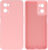Hoesje Geschikt voor OPPO A76 4G - Fashion Telefoonhoesje Backcover - Siliconen Hoesje - Roze