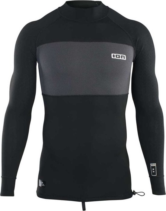 Alvivi Wetsuit voor heren, 1,5 mm, zonnebescherming, duikpak, top, snorkelen, surf, jas met ritssluiting, warm badpakken, zwart, L