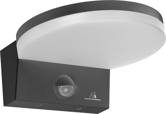 Maclean - Applique d'extérieur LED avec détecteur de mouvement PIR - 15W, IP65, 1560lm, blanc neutre (4000K) - Grijs