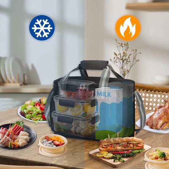 PARTI FISH Koeltas Lunchtas, 5-Lagen-Materiaal thermische Koelbox voor