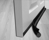 Tochtstopper 90 cm: Koudebescherming onder aan de deur, eenzijdig met zelfklevende afdichting, bescherming tegen tocht en lawaai, weerstrip voor deur seal strip, Zwart