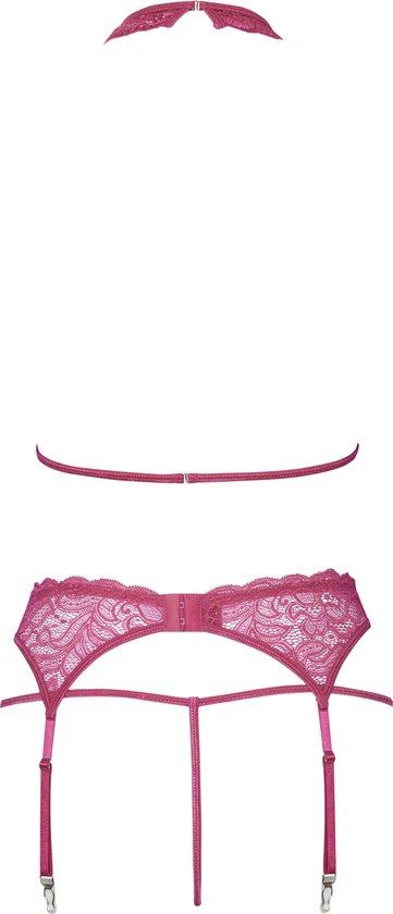 Ensemble Lingerie String + Jarretière Pasties - Rose, Taille Unique - Marque Classified, Neuf Avec étiquettes