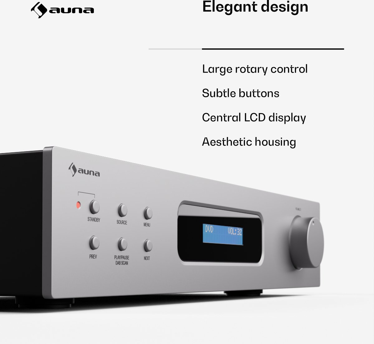 Auna Art22 amplifier DAB+ BT Hifi versterker - Bluetooth thumbnail 5