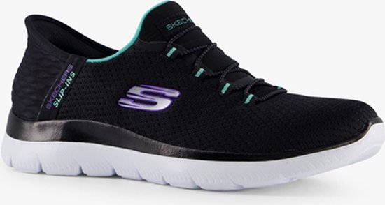Skechers Slip-ins: Summits dames sneakers zwart - Maat 42 - Extra comfort - Memory Foam
