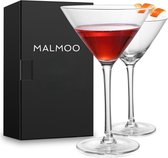 Verres à Martini Malmoo - Verres à cocktail - Set de 2 - Emballage cadeau - Verre en cristal